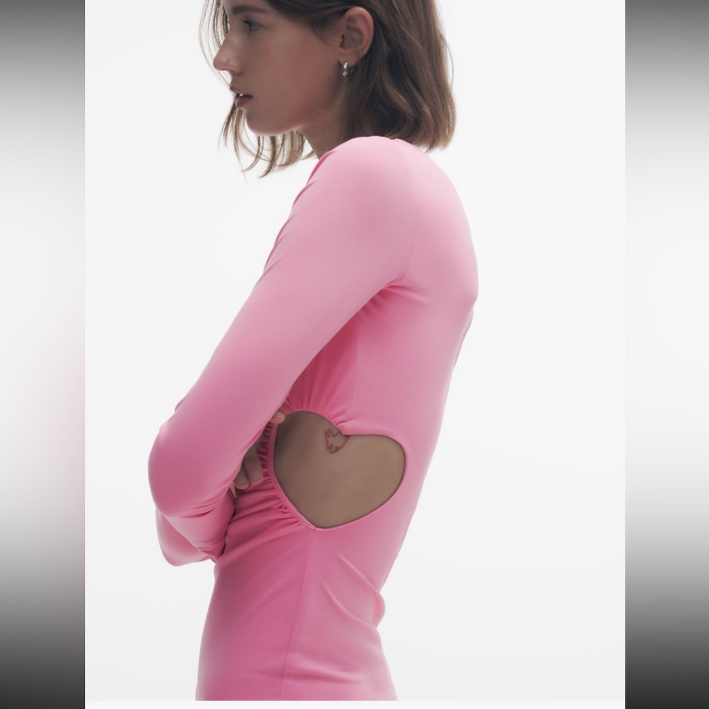 Zara cut out heart pink dress - Picture 9 of 13
